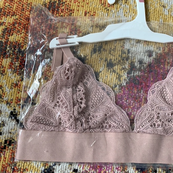 Lively Long Lined Lace Bralette Taupe Size L - Picture 4 of 5